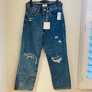 NWT PISTOLA Cassie Super High Rise Straight Distressed Jeans